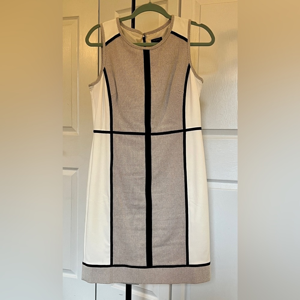 Ann Taylor white and black dress, size 8